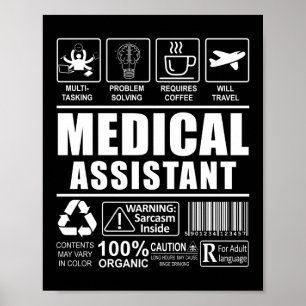 Medical Assistant CMA Warning CMA Cft Idee Poster