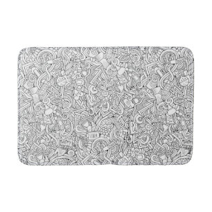 Medical B&W-patroon Badmat