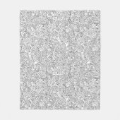Medical B&W-patroon Fleece Deken (Voorkant)