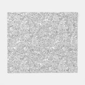 Medical B&W-patroon Fleece Deken (Voorkant (Horizontaal))