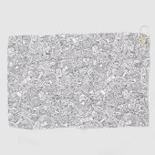 Medical B&W-patroon Golfhanddoek (Horizontaal)