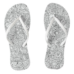Medical B&W-patroon Teenslippers
