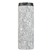 Medical B&W-patroon Thermosbeker (Achterkant)