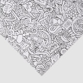 Medical B&W-patroon Tissuepapier (Detail)