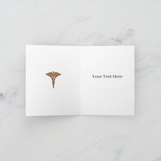 Medical Caduceus Gold Kaart (Binnen)