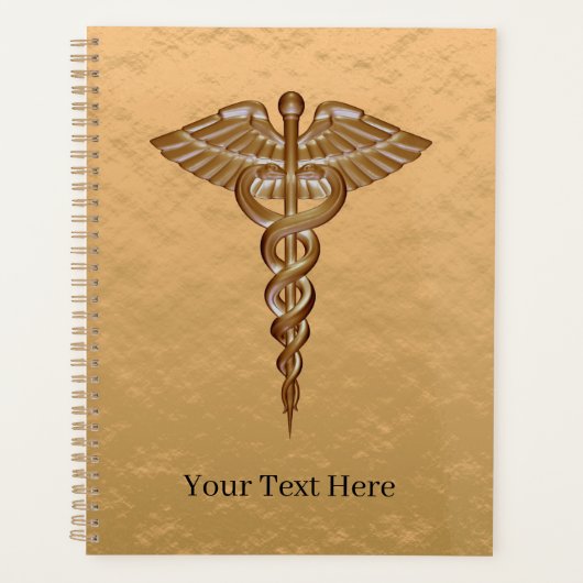 Medical Caduceus Gold Planner (Voorkant)