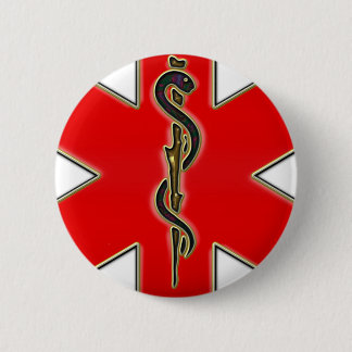Medical Caduceus Ronde Button 5,7 Cm