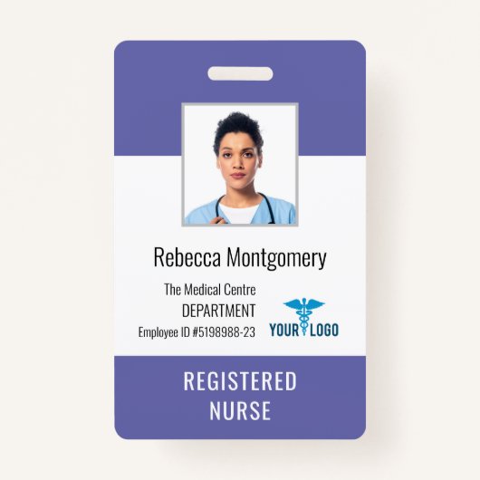 Medical Center Employee Zurse Foto ID Badge (Voorkant)