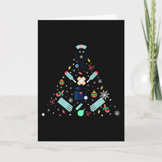 Medical Christmas Tree Gift, Doctors and Nurses Kaart (Voorkant)