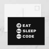 Medical Coder Eat Sleep Code Coding ICD Programmer Briefkaart (Voorkant / Achterkant)
