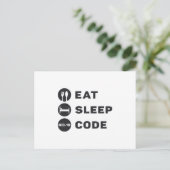 Medical Coder Eat Sleep Code ICD Coding Programmer Briefkaart (Staand voorkant)