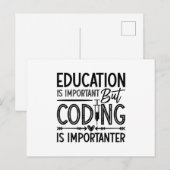 Medical Coder Education Is Important Coding ICD Briefkaart (Voorkant / Achterkant)