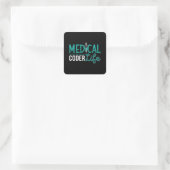 Medical Coder Life Assistant ICD Codering Programm Vierkante Sticker (Tas)