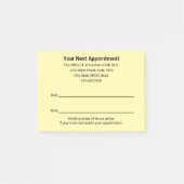 Medical Doctor Next Appointment Reminder Cream Post-it® Notes (Voorkant)