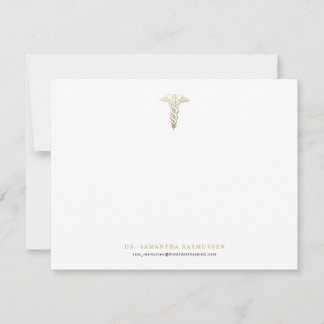 Medical Doctor Nurse Caduceus Note Card Notitiekaartje