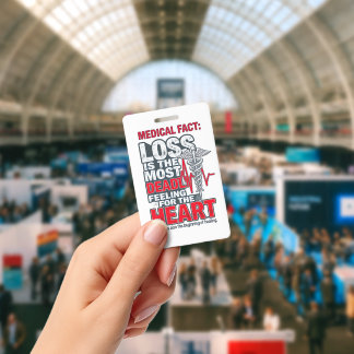 Medical Fact Quote - Loss and Healing Heart Illust Badge