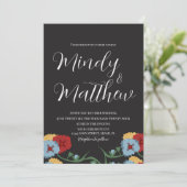 Medical Folk Florals Wedding Invitation (Debout devant)