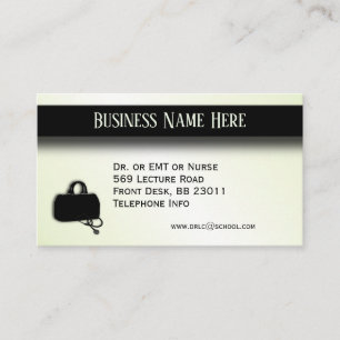 Medical Green met Kantoor uur op achterzijde Visitekaartje