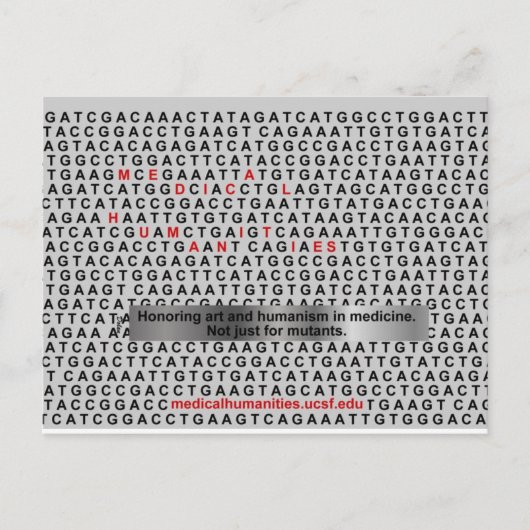 Medical Humanisme DNA Briefkaart (Voorkant)