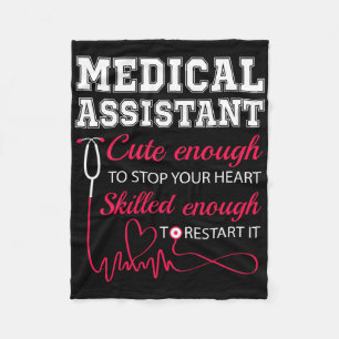 Medical Instant Schattige Nurse Stop Hart Mannelij Fleece Deken