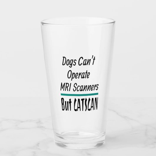 Medical Joke Dogs en Cats Dad Joke Funny Glas (Voorkant)