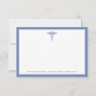 Medical Kantoor Blue Thema Forfaitaire briefkaar Notitiekaartje