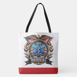 Medical Logo Large Monogram SEE BACK! Tote Draagtas