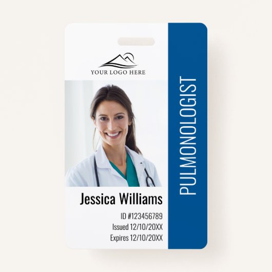 Medical Professional Aangepaste foto- en tekstID Badge (Voorkant)
