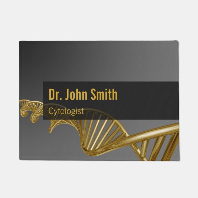 Medical Professional Luxury Gold DNA Strand Deurmat (Voorkant)