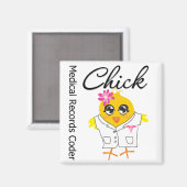 Medical Records Coder Chick Magneet (Voorkant / Achterkant)