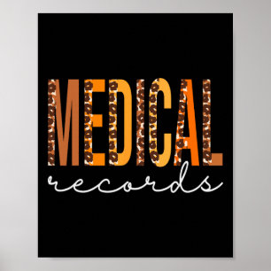 Medical Records Leopard Herfst Autumn Lovers Thank Poster