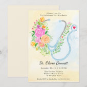 Medical School Graduation Roses with Stethoscope  Kaart (Voorkant / Achterkant)