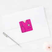 Medical Scrubs Hot-Roze Sticker (Envelop)