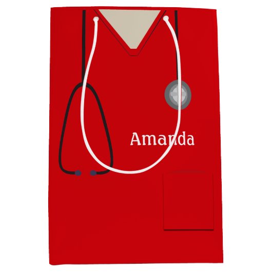 Medical scrubs Red MGB Medium Cadeauzakje (Voorkant)