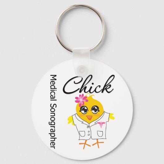 Medical Sonographer Chick Sleutelhanger (Voorkant)