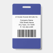 Medical Staff Photo ID Badge - Editable (Arrière)