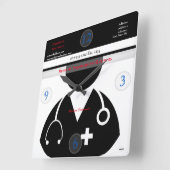 Medical Theme Wall Clock HAMbyWG Vierkante Klok (Hoek)