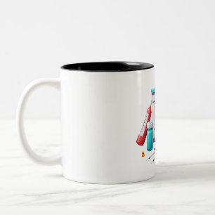 Medical Tools Cartoon Mug Tweekleurige Koffiemok