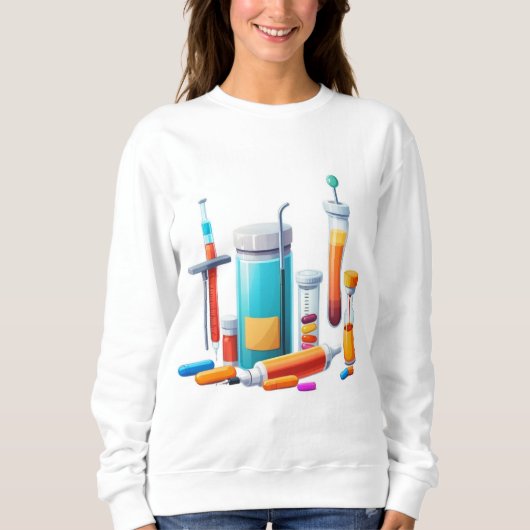 Medical Tools Cartoon Sweatshirt (Voorkant)