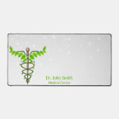 Médicale Alternative Caduceus Green Feuilles Blanc (Recto)