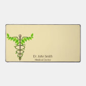 Médicale Alternative Caduceus Vert Feuilles Beige (Recto)