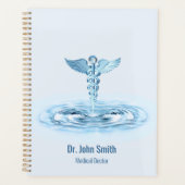 Médicale Blue Caduceus Eau Pompe Hermes Rod (Devant)