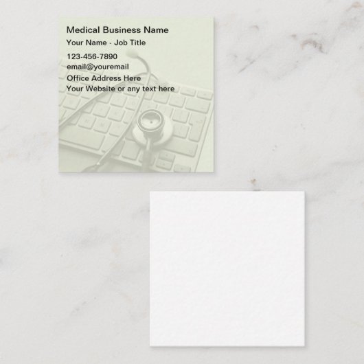 Médicale Carte de visite de thème Modèle (Devant / Derrière)