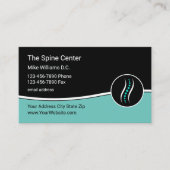 Médicale Chiropractor Spine Logo Cartes de visite (Devant)
