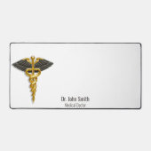 Médicale Classy Elegant Gold Caduceus Black Wings (Recto)
