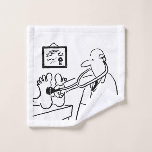 Médicale Flannel. Un docteur avec stéthoscope (Gant de toilette)
