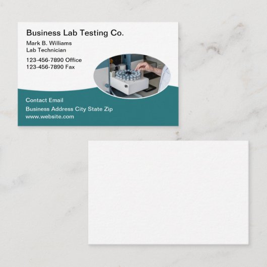 Médicale Lab Testing Services Carte de visite mode (Devant / Derrière)