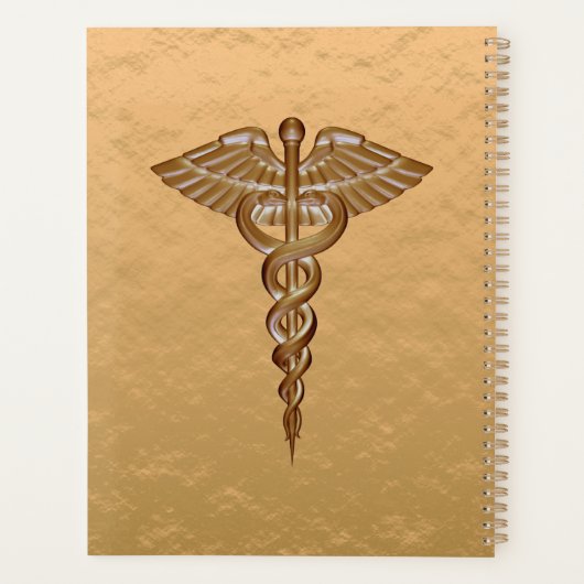 Médicale Planneur d'or Caduceus (Dos)