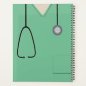 Médicale Scrubs Infirmière Docteur Light Green Pla (Dos)