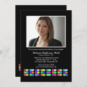 Médicaments - Invitation à la graduation photo (Devant / Derrière)